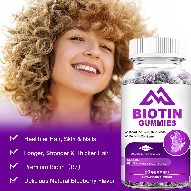 

Skin biotin vegetarian gummies improve skin and nail health,while promoting hair growth and enhancing skin elasticity and health