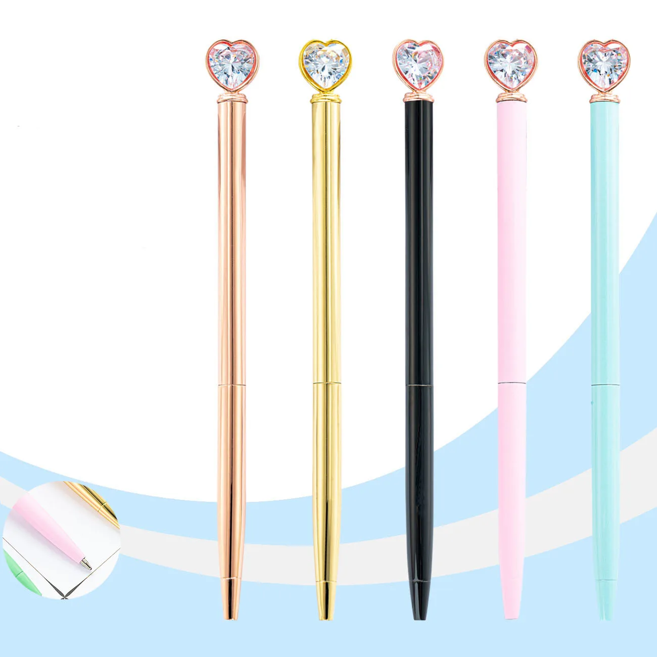 1 Piece Love Diamonds Ballpoint Wedding Metal Pen  Stationery