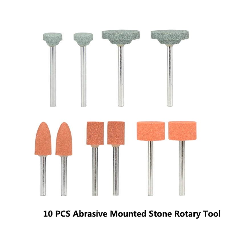 10pcs Abrasive Polishing Mounted Stone for Dremel Rotary Power Tool Accessories Grinding Head Abrasive Tools view 6