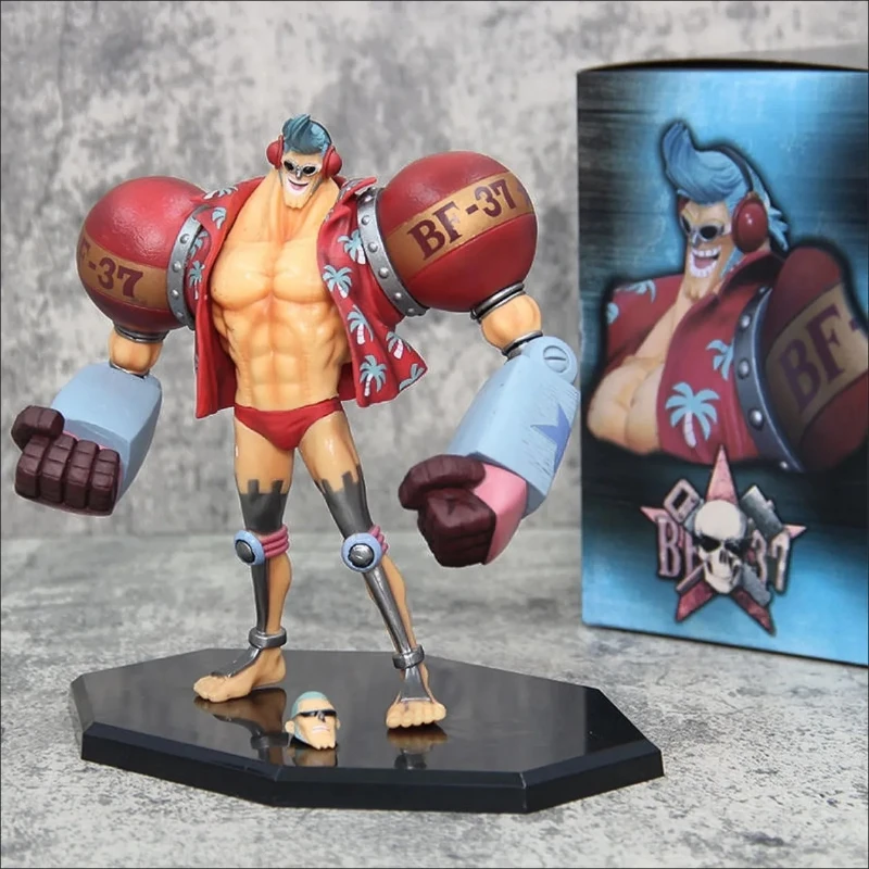 FRANKY une pièce transformant les gens chapeau de paille Double tête sculpture modèle figurines d'action Anime périphérique ornements décoration