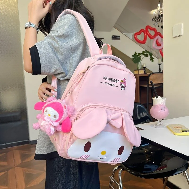 Sanrio Hallo Kitty Cinna moroll meine Melodie Kuromi süße Schultern Tasche Cartoon Plüsch Anhänger weichen y2k Mädchen Mode Pendler Rucksack