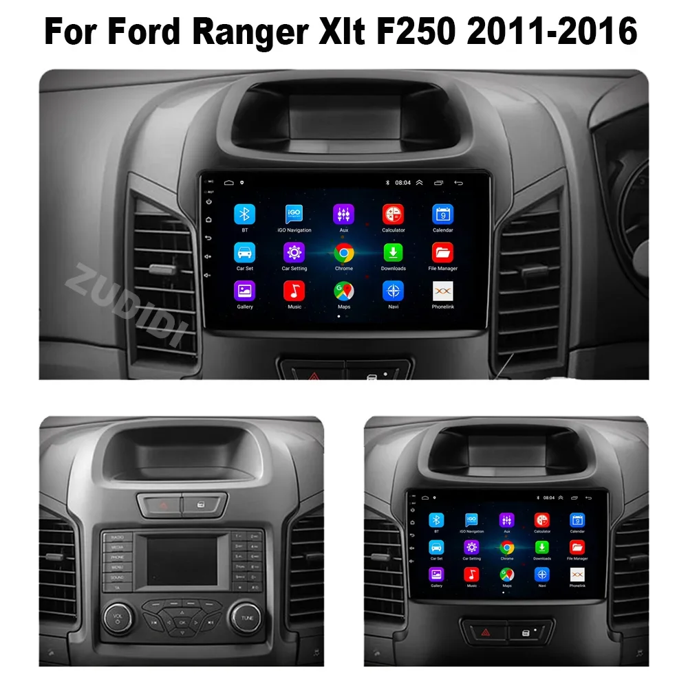 Android 13 2din Car Radio For Ford RANGER F-250 2011-2014 Android Auto Multimedia Player GPS Navigation Stereo Receiver DSP