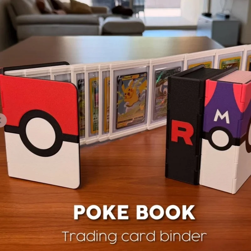 Poke Book Trading Card Binder Trading Card Storage Box Two Sizes 6 Pages Or 12 Pages Card Holder For Card Collection Collectors