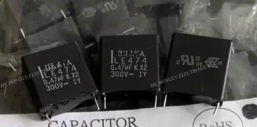 10 قطعة LE474 0.47 فائق التوهج K 275V 300V 310V 0.47 فائق التوهج 470NF U47 474 275VDC 300VDC 310VDC P = 15 مللي متر مكثف