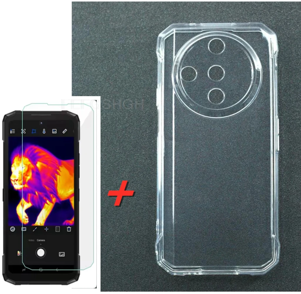 Protective Glass For Doogee Fire 6 Power 6.56" Case Silicone Clear Cover On For DoogeeFire6 Max Fire6Power Tempered Glass