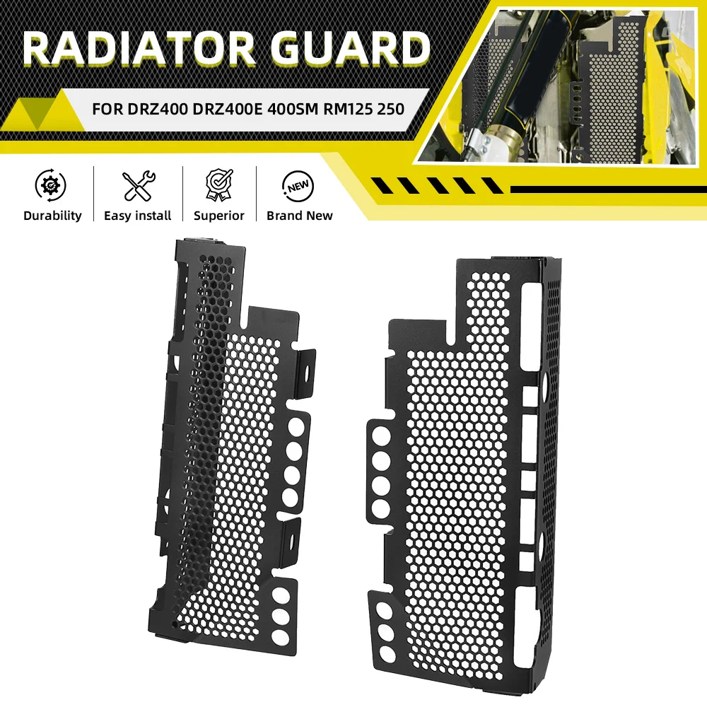 

Dirt Bike For Suzuki DRZ400 DRZ400E DRZ 400 E DRZ 400E 400SM RM125 250 Radiator Grille Guard Grill Protection Cover Protector