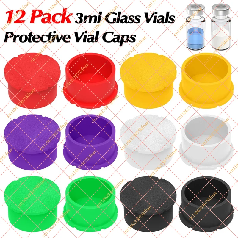 Vial Caps & Covers Storage Case for 3ml Peptide Injection Vials | Flip-Off Cap Organizer Box