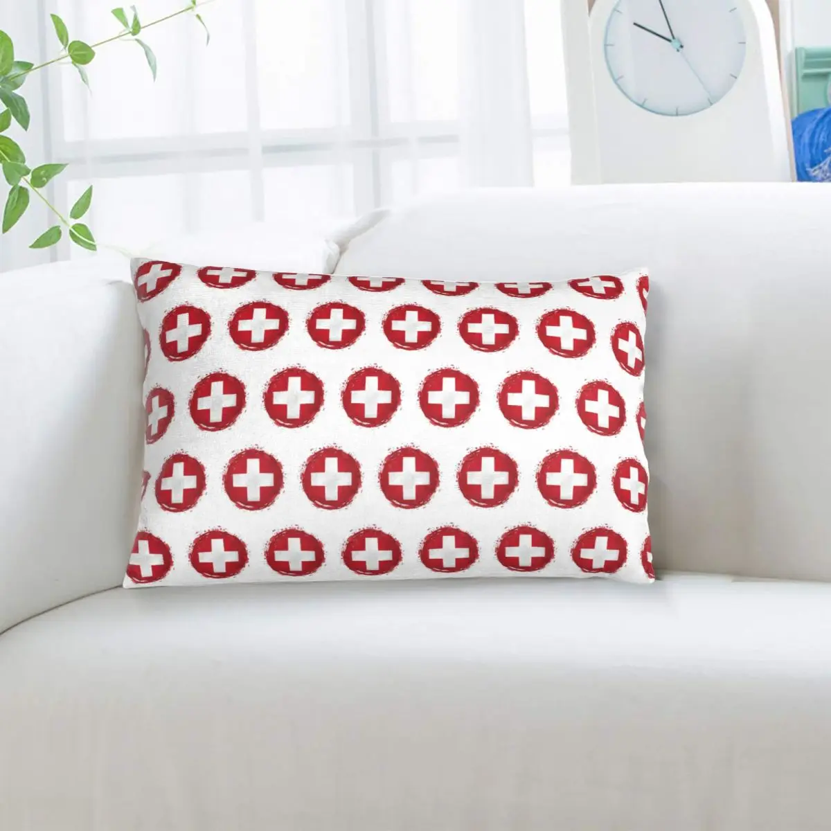 

Швейцарский флаг Швейцарии, прямоугольная наволочка, чехол для подушки, декор для спальни, кровати, домашний комфорт, декоративная подушка