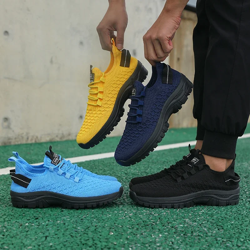 Men Sneakers Thick Soled Casual Shoes Men Cushioning Sports Shoes Lightweight Outdoor Walking Shoes Plus Size 39-46 Sneakers Men