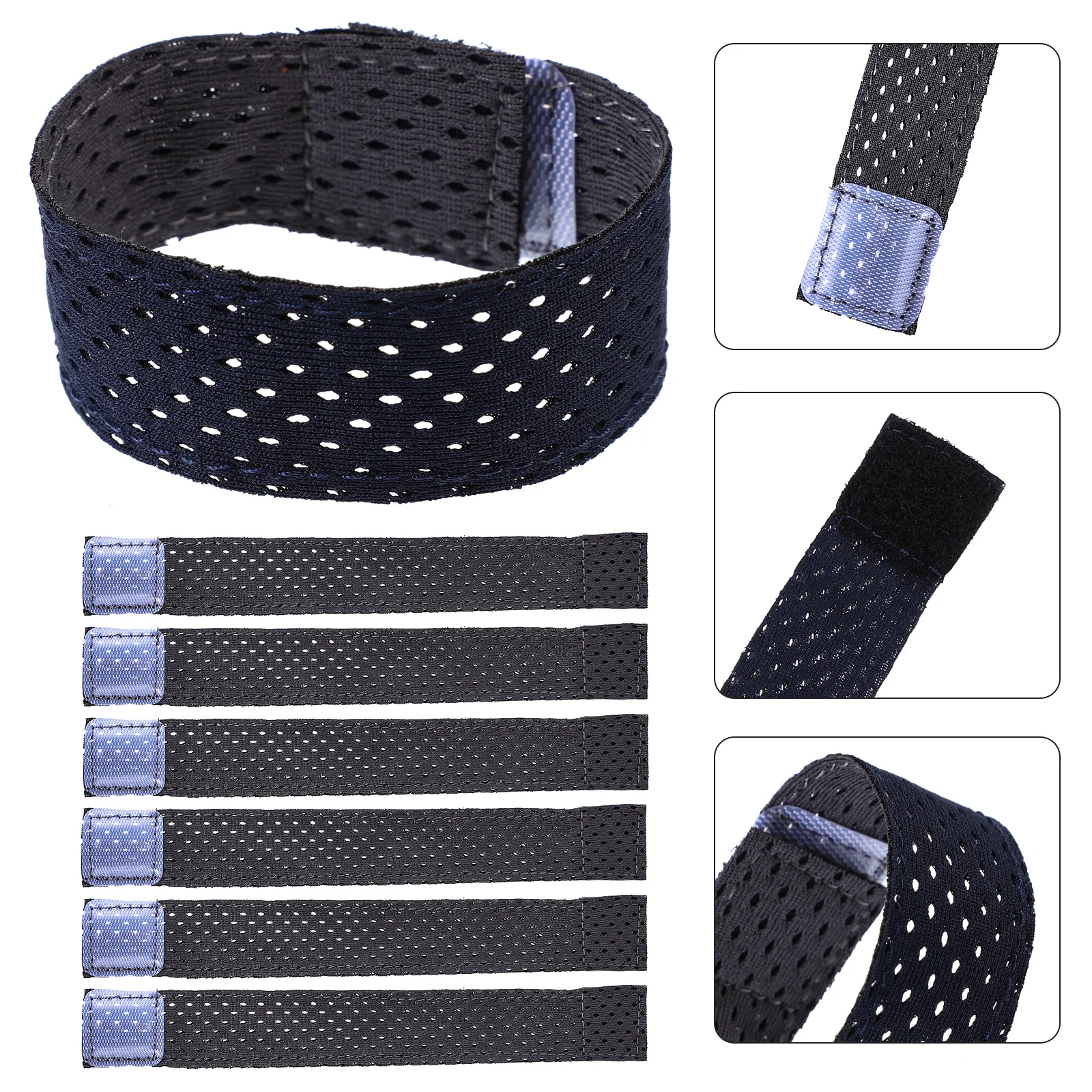 6 قطع من حزام الأكمام المرن القابل للتعديل والمضاد للانزلاق وحوامل الأكمام الرياضية الناعمة القابلة للتنفس للقمصان #2