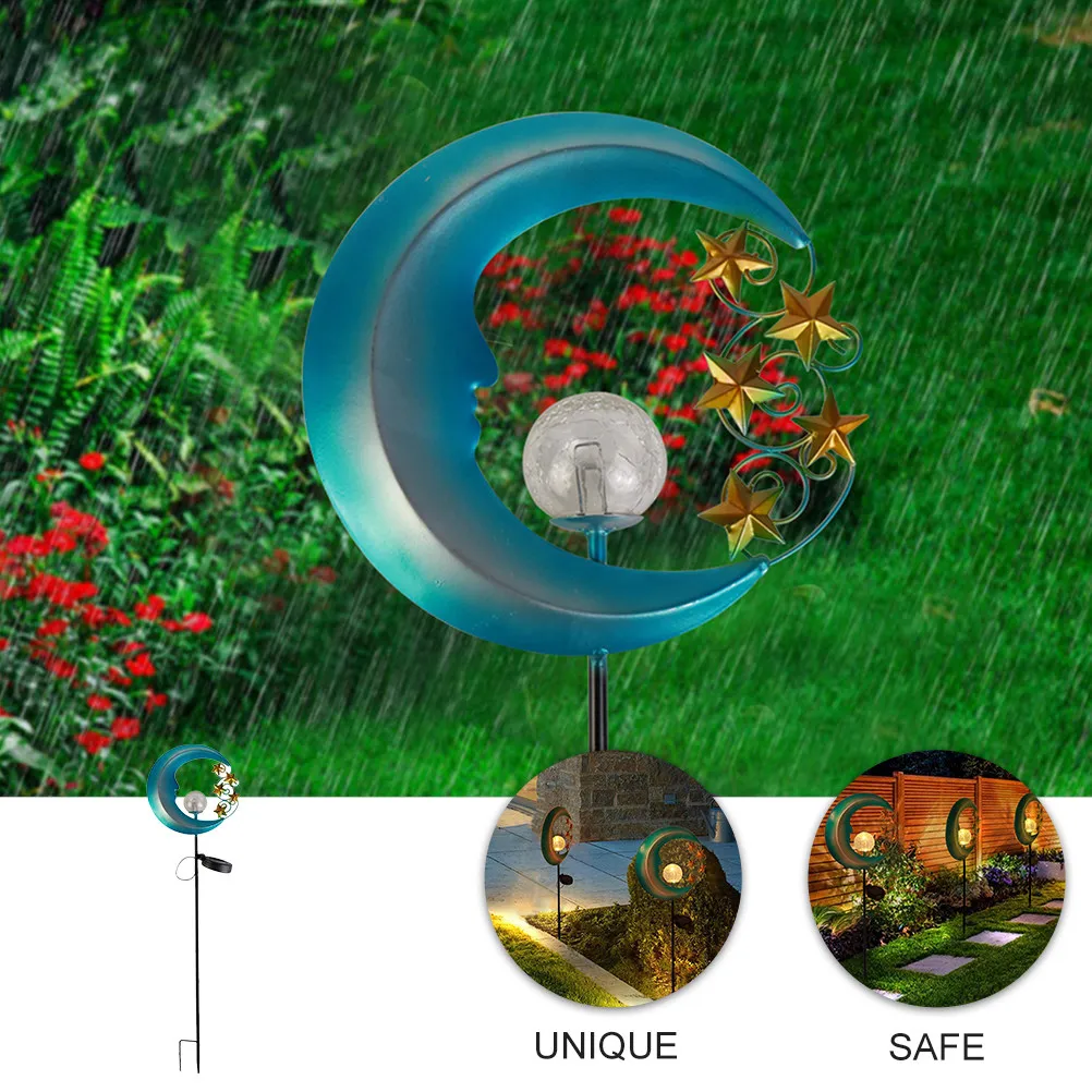 ソーラーグラウンドプラグライト-led-月型芝生ライト屋外装飾ガーデンナイトライト明るい均一シンプル