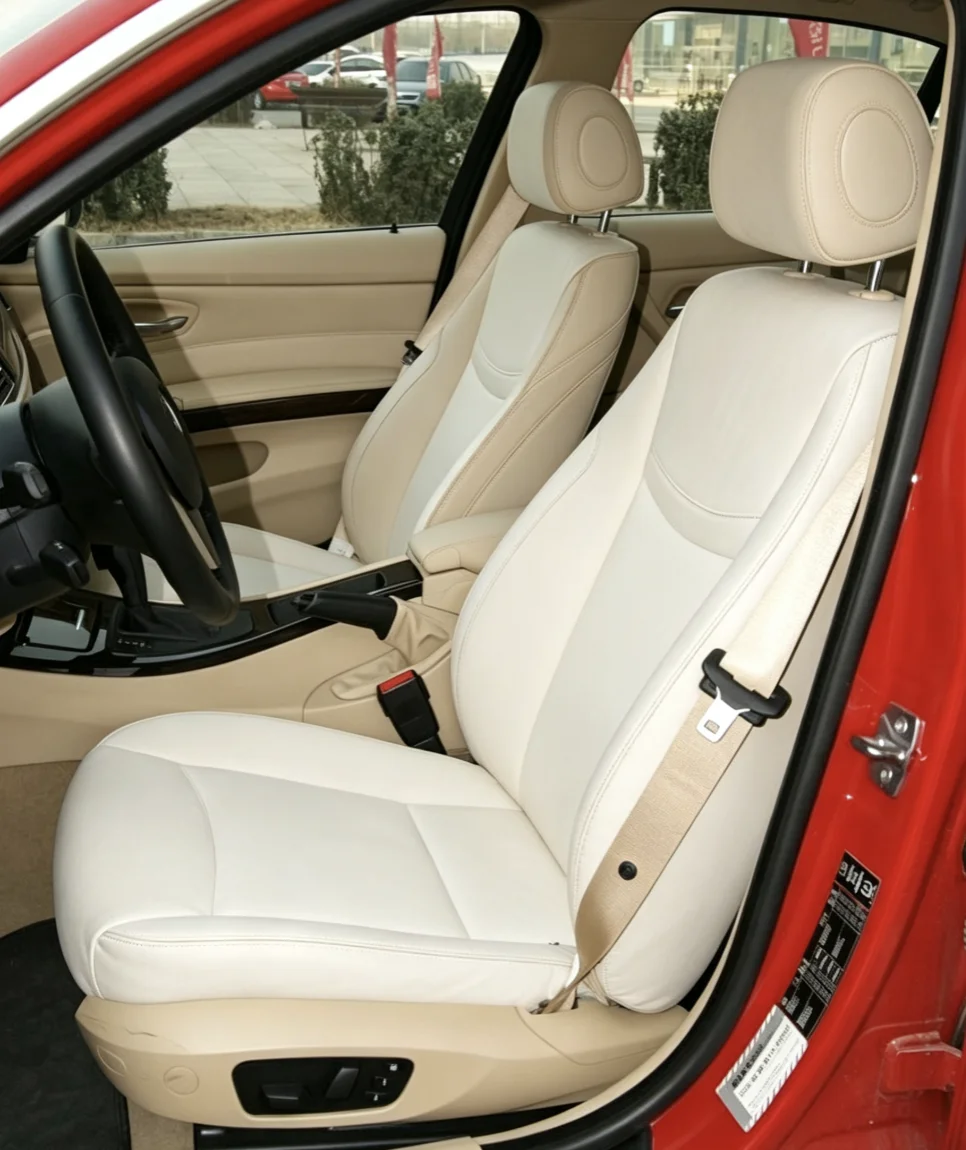 Für BMW E90 2005~2012 Maßgefertigte Autositzbezüge Luxuriöses Nappaleder 100% Passgenau Innenausstattung 360 ° Vollständige Abdeckung – Detail 1