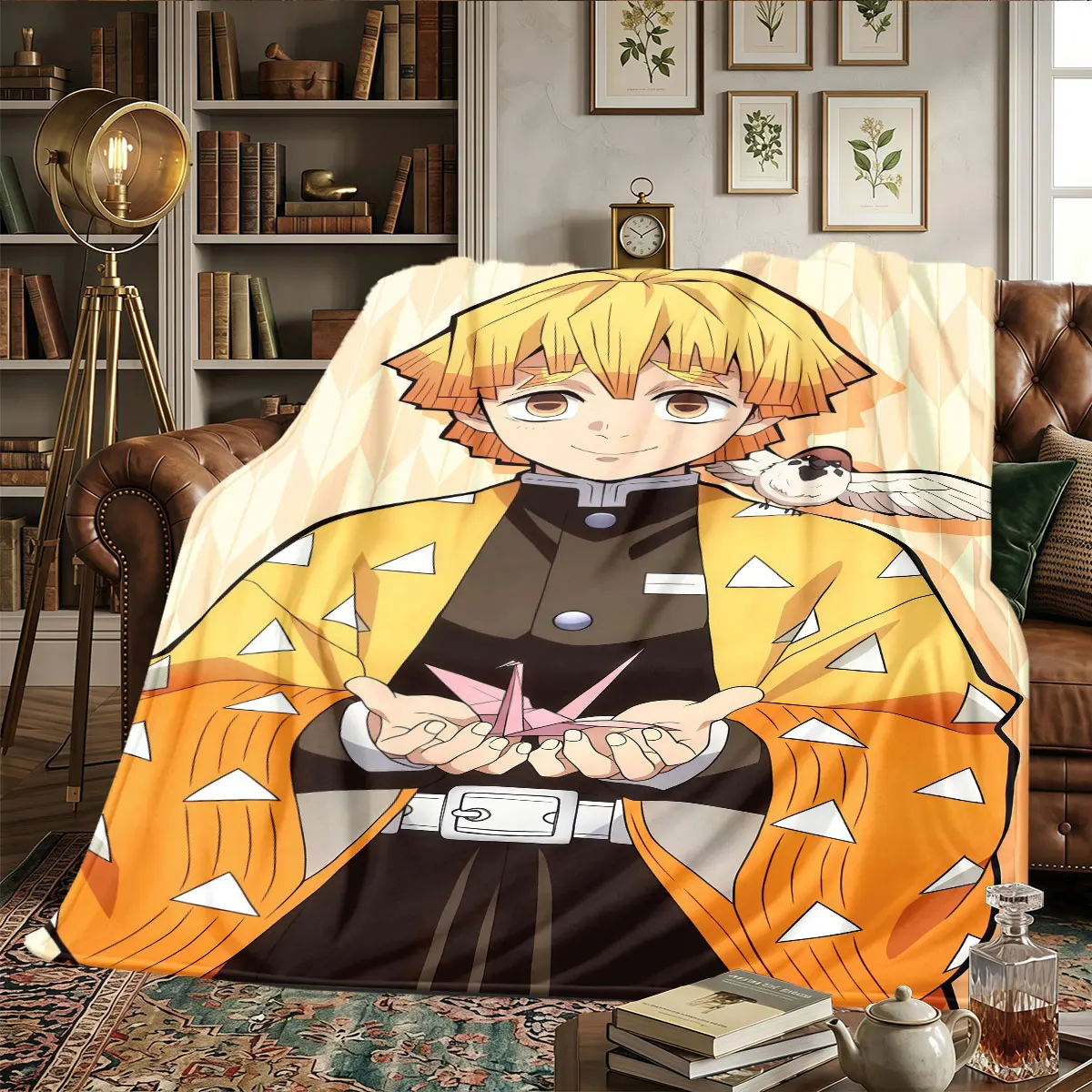 Demon Slayer Kimetsu no Yaiba Patterns Home Blanket Lightweight and portable for Bedrooms Naps Home Decor Birthday Gifts -HE18