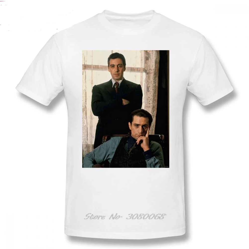 Men The Godfather T Shirts The Godfather Al Pacino, Robert De Niro T-Shirt Cotton Tee Shirt Cute Casual Male Tshirt