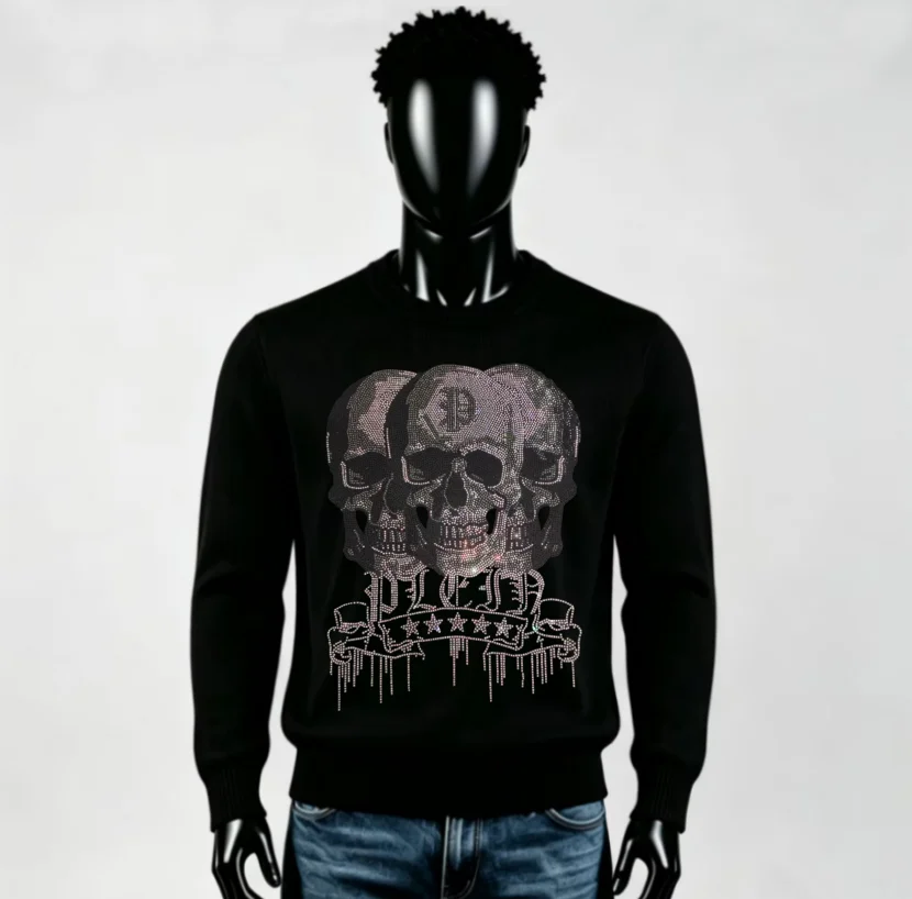 Fashion Winter Streetwear Tops Men Designer Brand Long‑Sleeve Pullover Sweatshirt