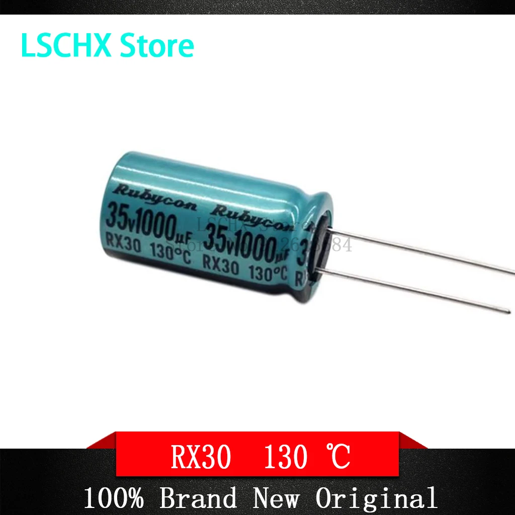 10pcs/Lot Rubycon RX30 Series 130 ℃ DEC Degree Electrolytic Capacitor 16V 25V 35V 50V 63V 100V 400V 10UF 47UF 220UF 330UF 470UF