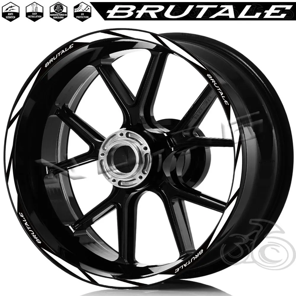 Autocollant de roue de moto étanche, autocollants de jante de coulée, adapté pour Mv Agusta Brutale RR 1000RS 1000RR ASSEN 910R 800RR 675 990 750
