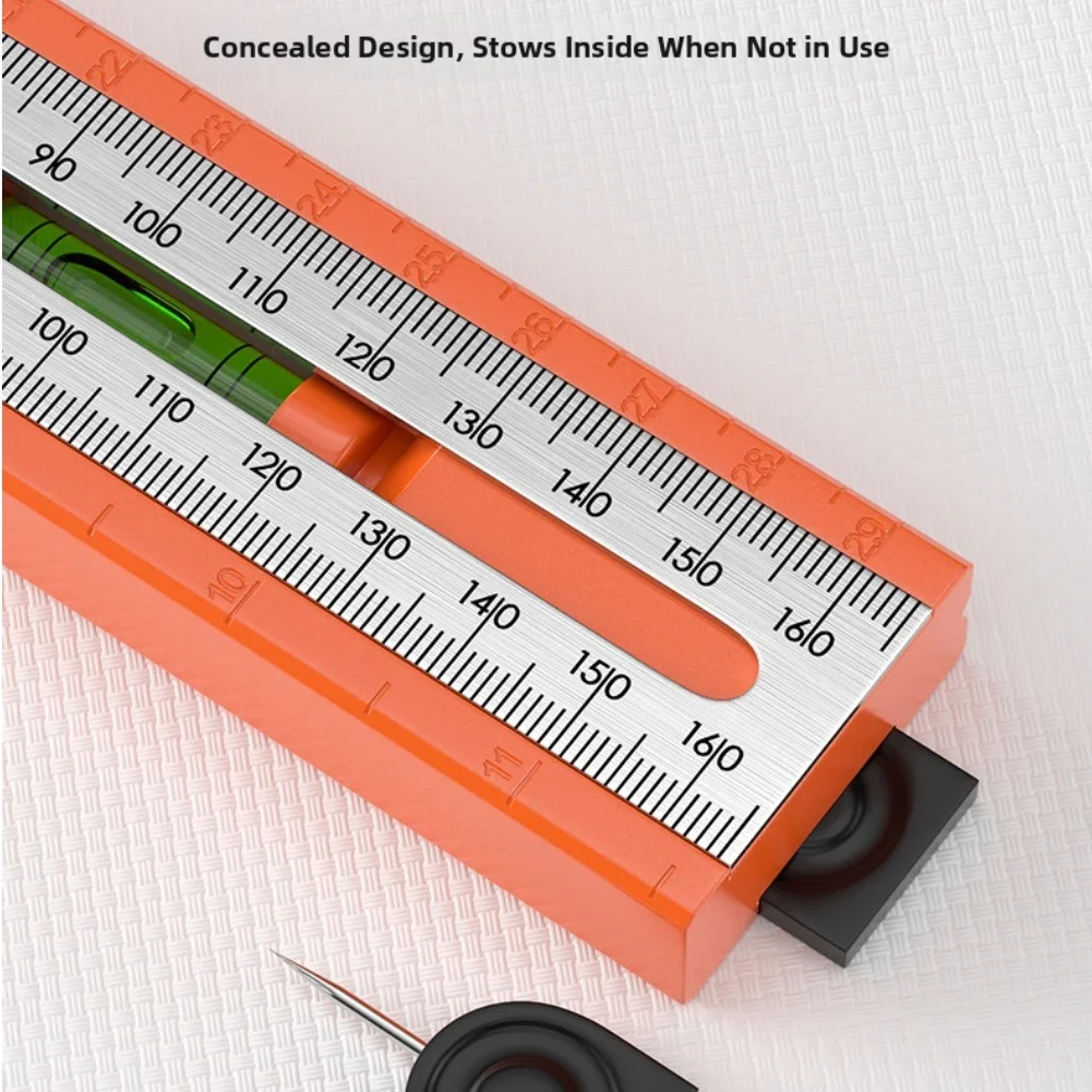 Adjustable Positioning Marking Protractor Tool Adjustable Protractor Tool Multi-Angle Marking Secure Lock Design Measuring Tools
