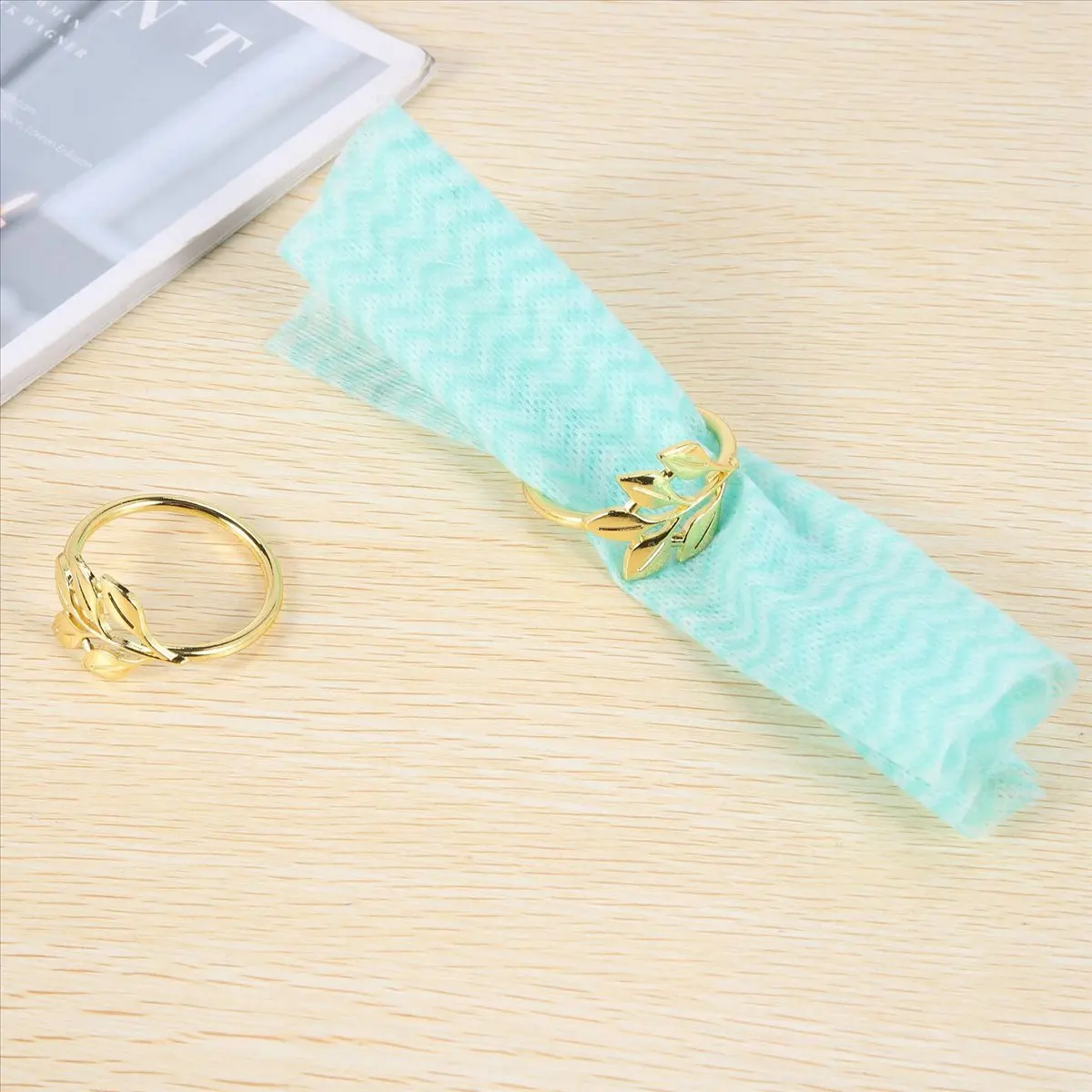 【ELEVATE LIFE】20Pcs Napkin Rings - Gold Napkin Ring for Table Napkins - Holiday Napkin Rings Fall Napkin Rings for Party ABDD