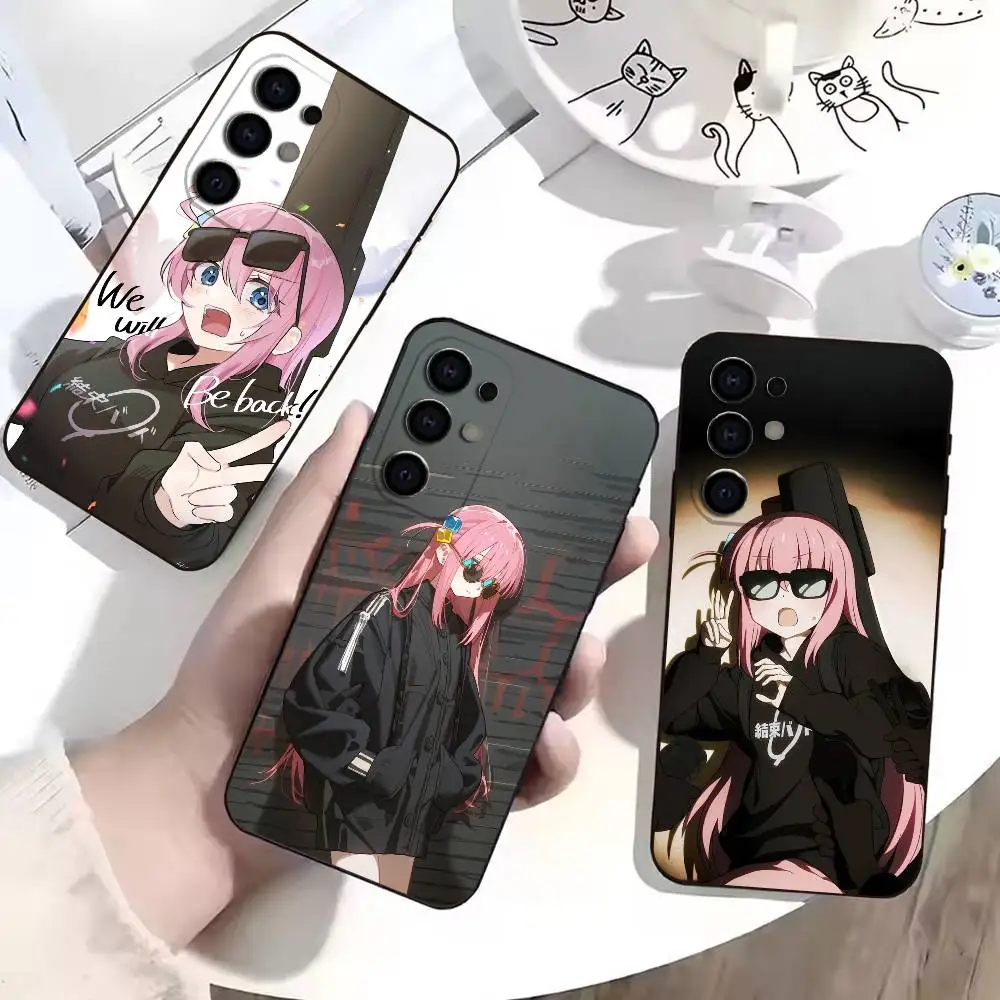Bocchi the Rock Hitori Gotoh  Phone Case For Samsung S25,S24,S21,S22,S23,S30,Ultra,S20,Plus,Fe,Soft Silicone Black Cover