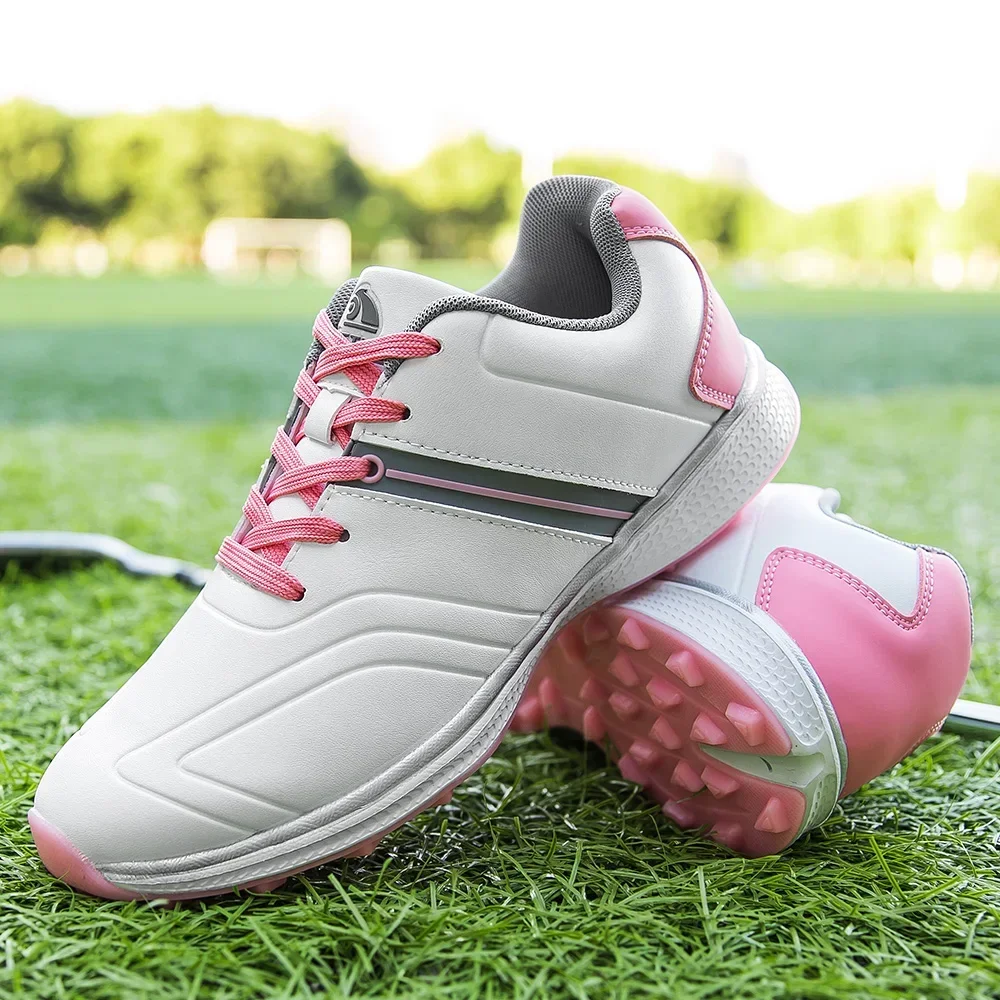 Zapatos de Golf de lujo para mujer, zapatillas de Golf impermeables, deportes al aire libre, caminar, zapatos de golfista, calzado atlético