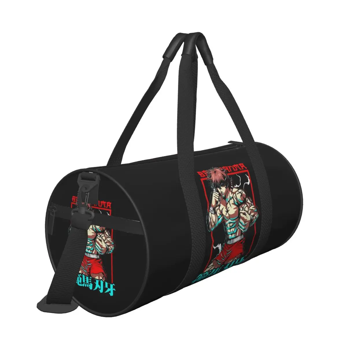 Baki Jack Yujiro Hanma Sports Bags Bodybuilding Manga Travel Training Gym Bag with Shoes Handbags Men Custom Oxford Fitness Bag