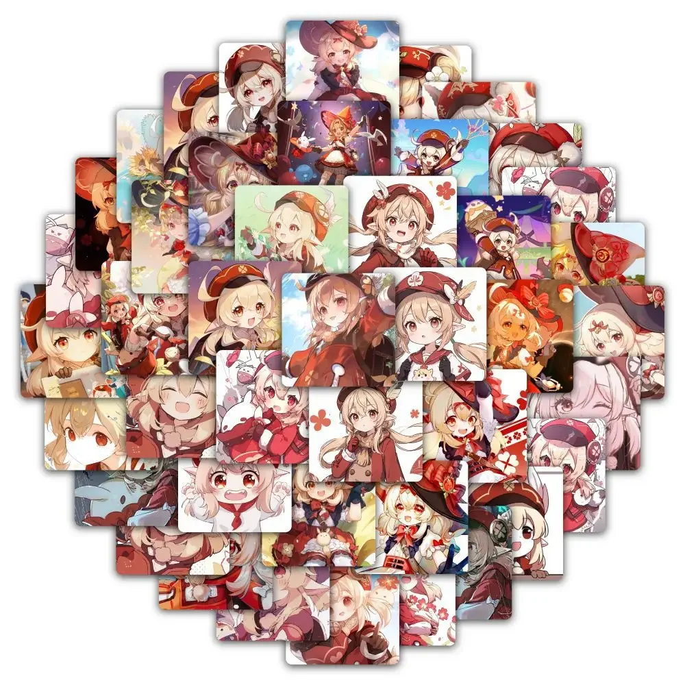 59Pcs Game YUAN SHENG Cartoon Anime Character Klee Stickers DIY Laptop Phone Case Water Cup Children's Toy Waterproof Decoration