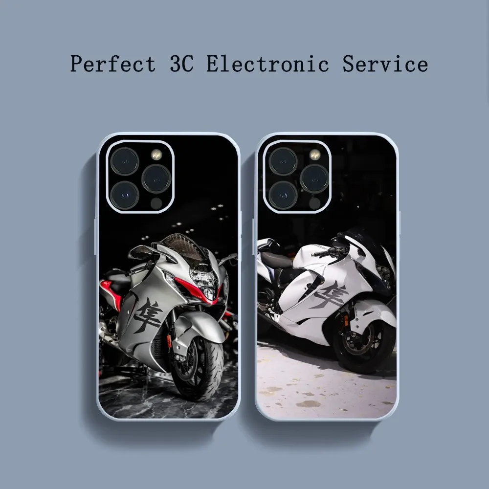 S-Suzuki Hayabusa GSX 1300 R Car Phone Case For iPhone 14 13 12 11 Pro Max XS Max X XR 7 8 Plus Mini Blue TPU material