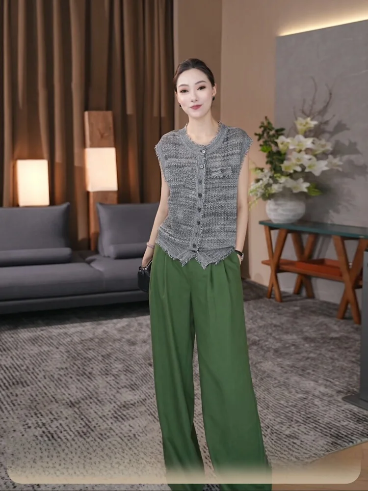 

ZOZO HOME Airport Series Loose een Faion Trousers High Waist Straight Leg Pants Drapey Quanti Sensation Casual Wear