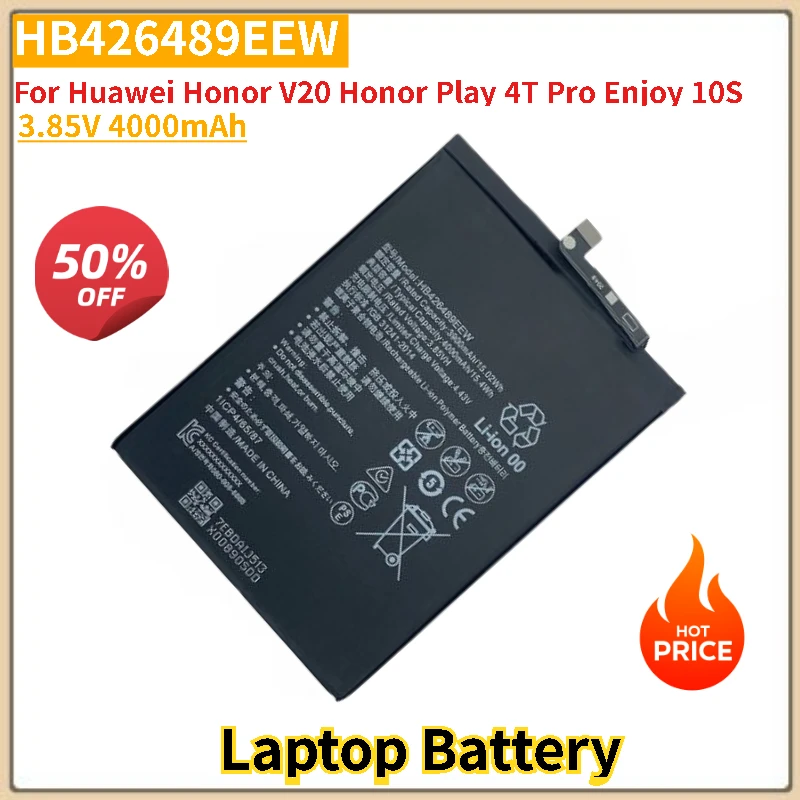 

HB426489EEW Phone Battery 3.85V 4000mAh For Huawei Honor V20 Honor Play 4T Pro Enjoy 10S Replacement Battery New High Quality