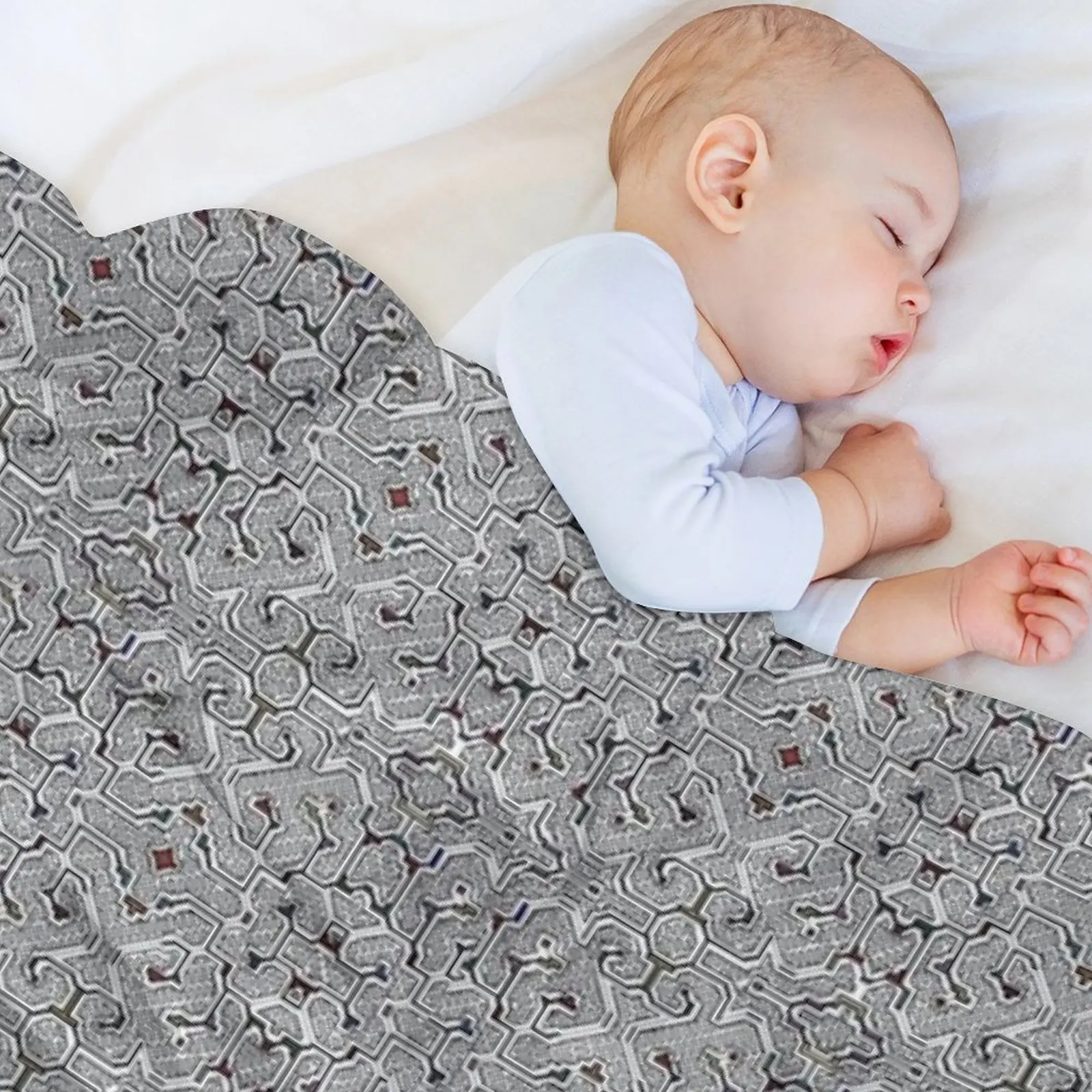 شيبو كونيبو الأبيض بيرو الغابة نمط بيرو الغابات المطيرة الأمازون القبلية تصميم رمي بطانية الثقيلة الفاخرة العلامة التجارية البطانيات الدافئة #5