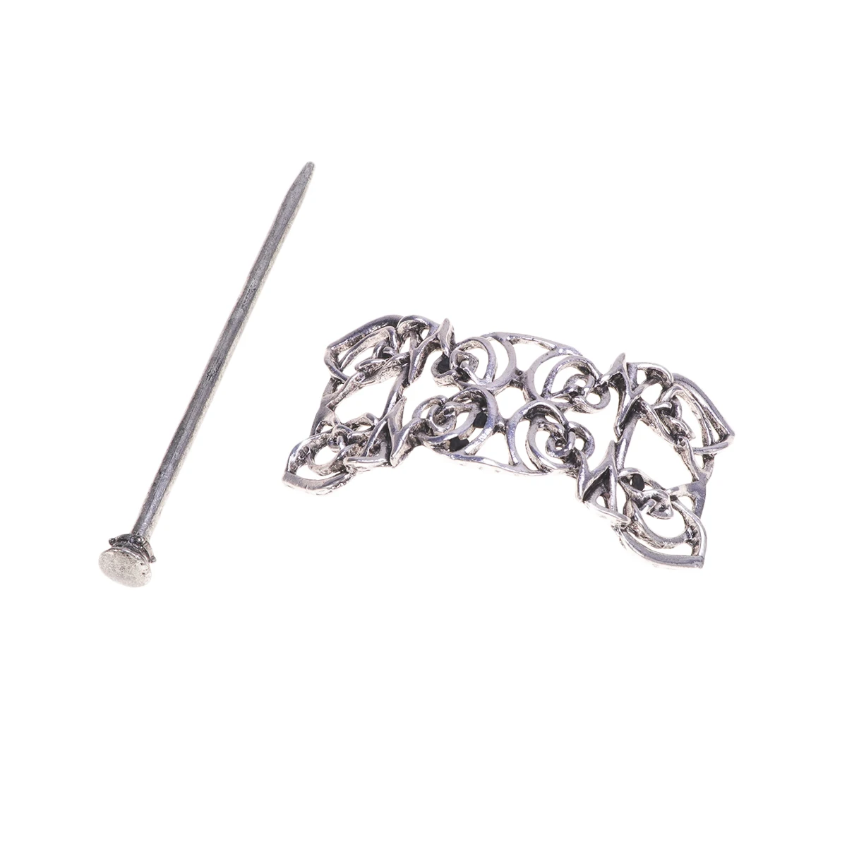 

Vintage Hairpin Accessories Claw Clips for Women Folk-custom Knots Costume Tiara Hairpins Retro Silver