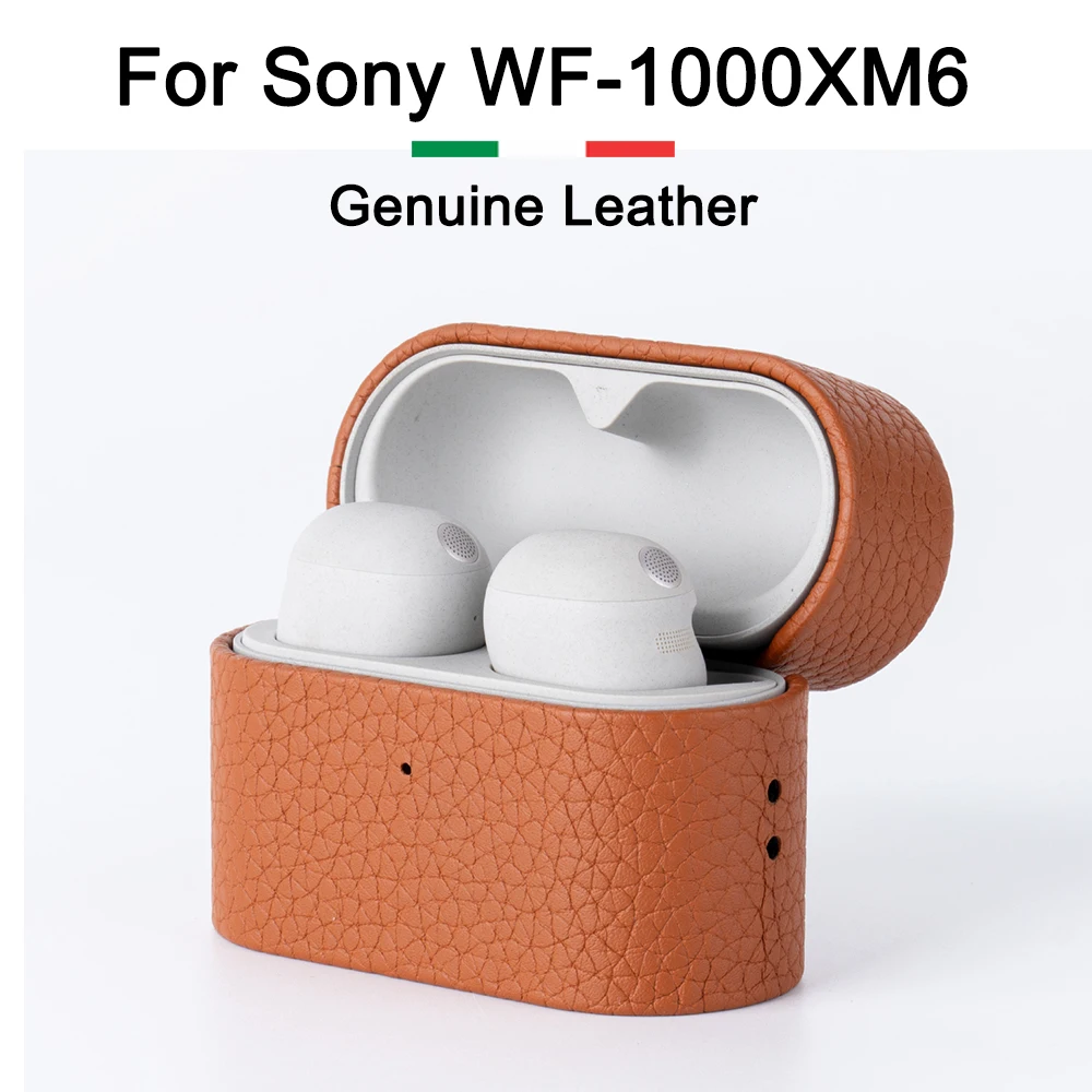 

Чехол из натуральной кожи для Sony WF-1000XM6, защитный чехол для наушников, беспроводные Bluetooth-наушники, роскошный кожаный чехол-накладка