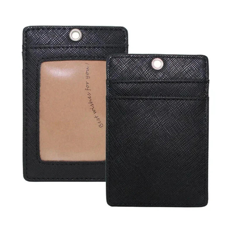 2026 NEW Business Work Card Holder ID Badge Cases Genuine Leather Durable Bus Subway Card School Office Supplies