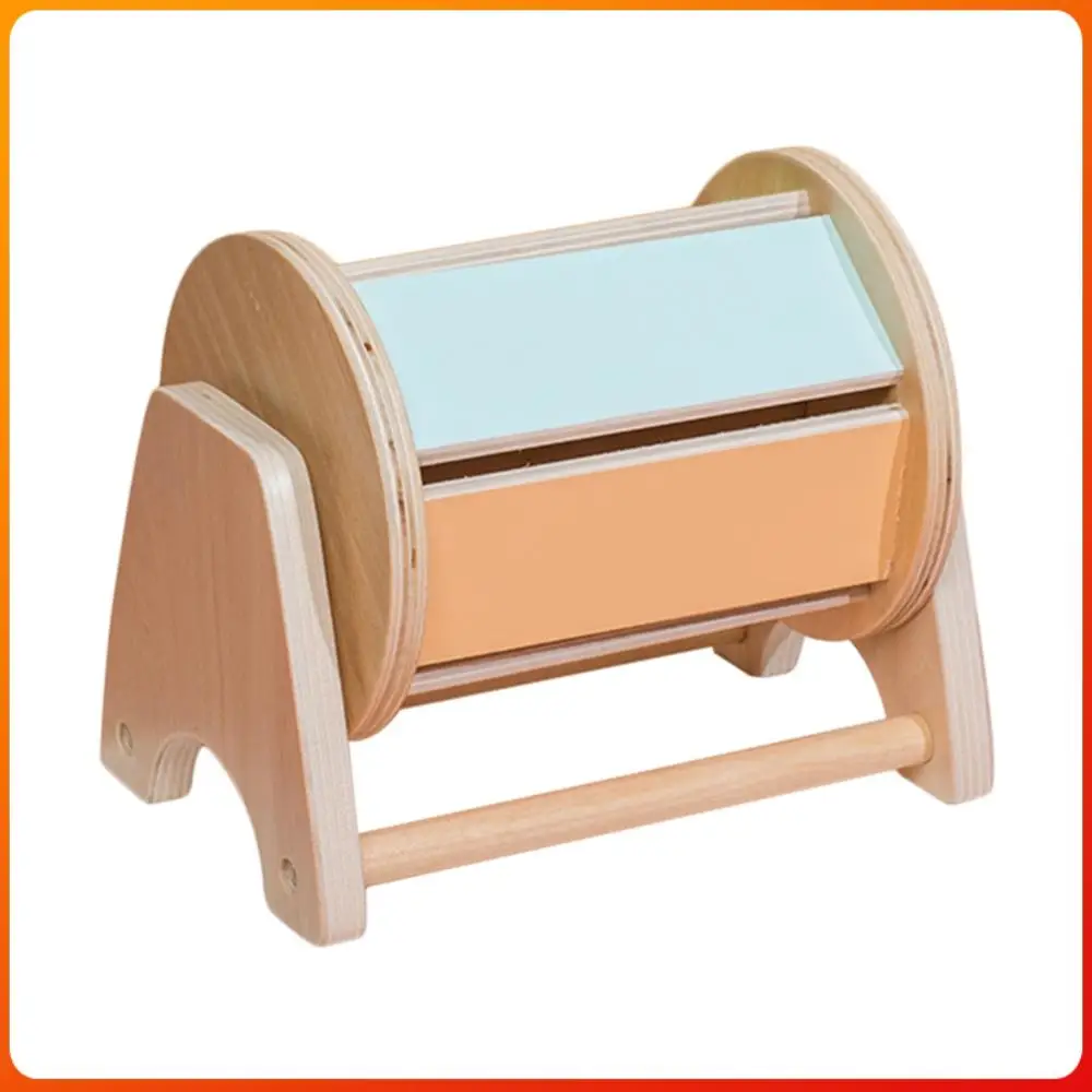 

Деревянный вращающийся барабан Монтессори: развивающая игрушка для изучения цветов и развития моторики у малышей