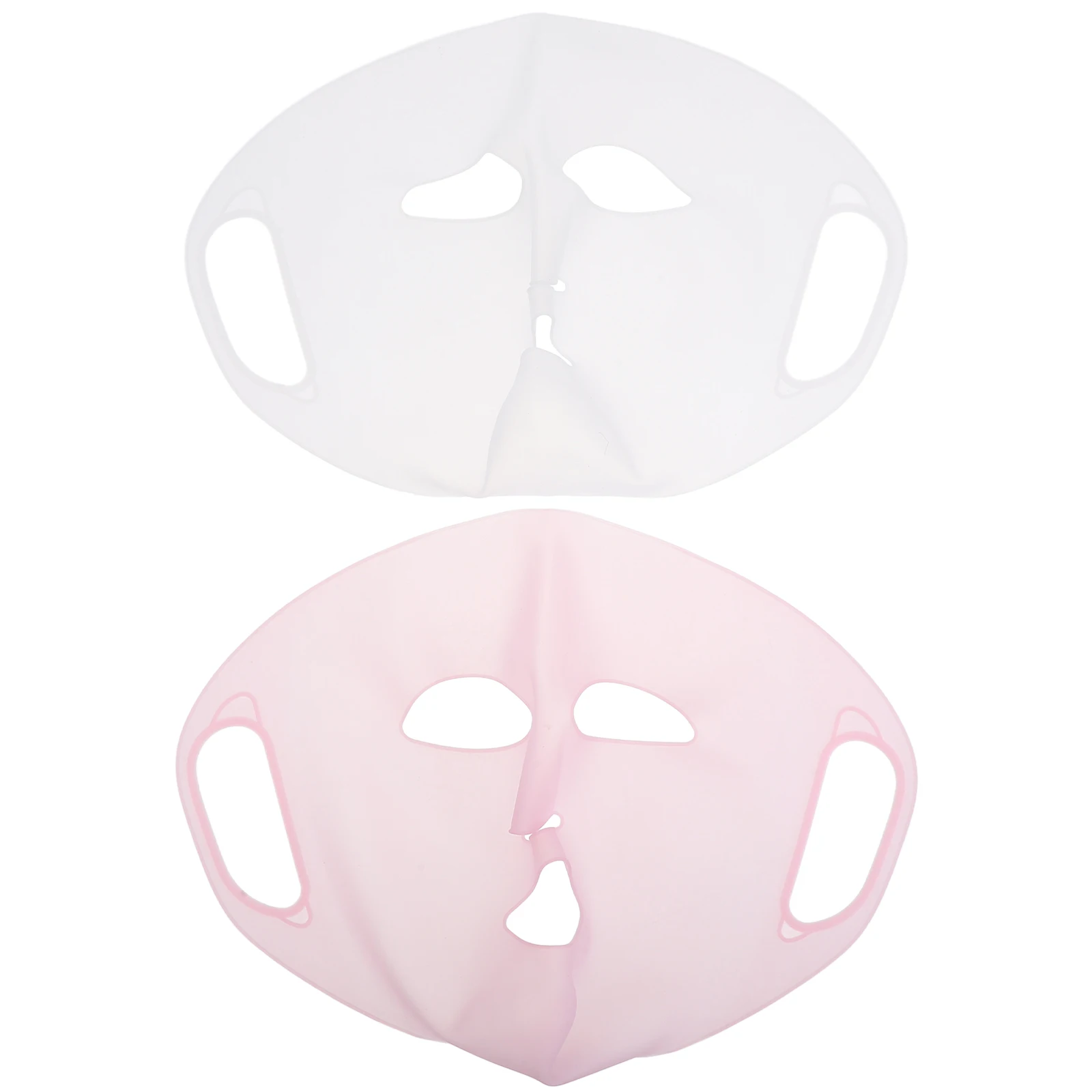 2PCS Silicone Mask Reusable Silicone Face Mask Cover Women Beauty Skincare Tool Moisturizing Facial Mask Holder for Sheet Masks