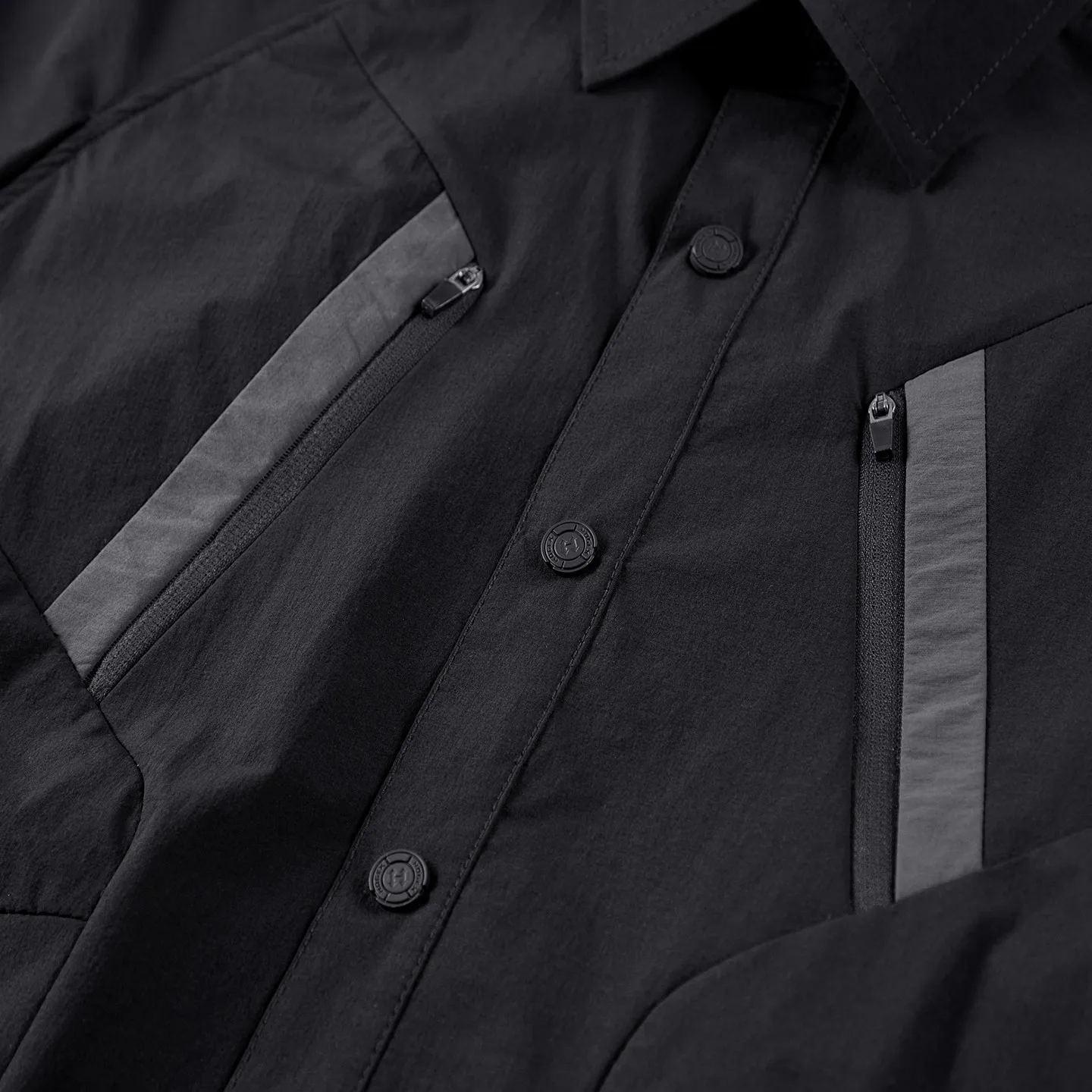 Men Long Sleeve Tactical Shirts 2025 Autumn Patchwork Functional Shirt Coat Loose Harajuku Tops Black Techwear