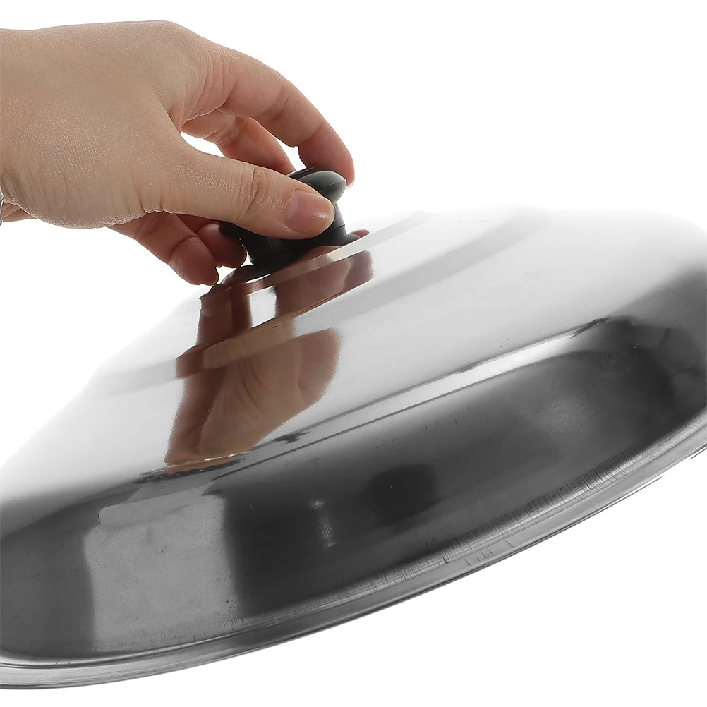 

Stainless Steel 14 Inch Round Dome Pot Lid Replacement Cover For Skillet Wok Frying Pan Universal Kitchen Lid