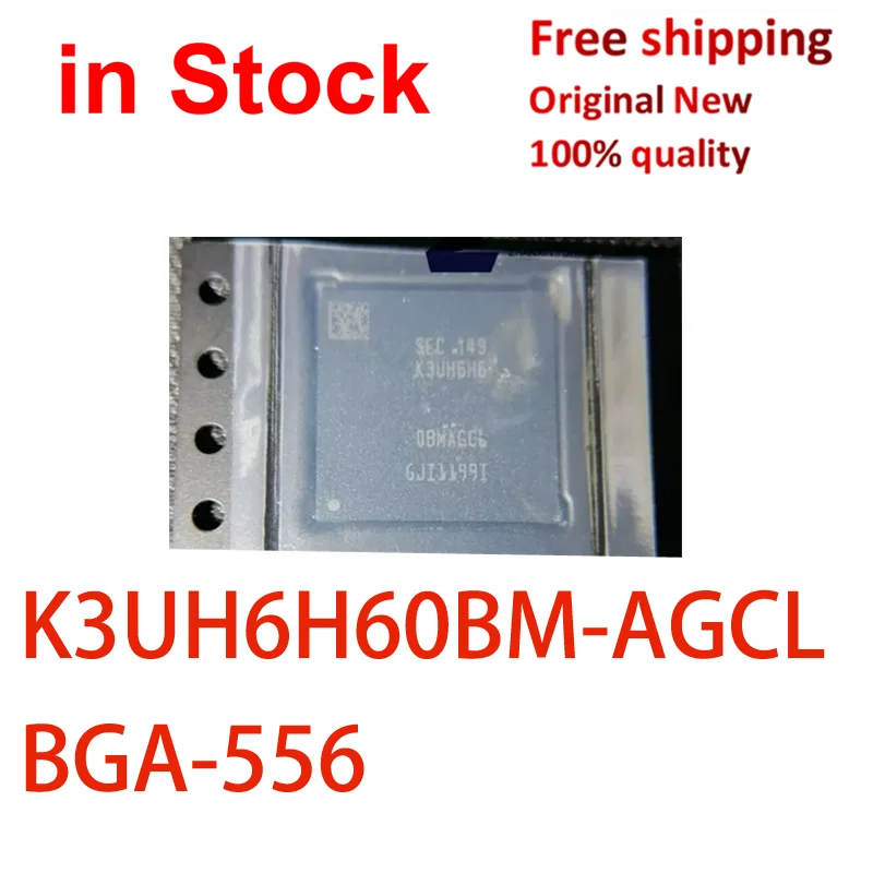 

(1 pcs) New Origina K3UH6H60BM-AGCL K3UH6H6 0BMAGCL SEC FBGA-556 Dynamic Random Access Memory (DRAM) ic chip