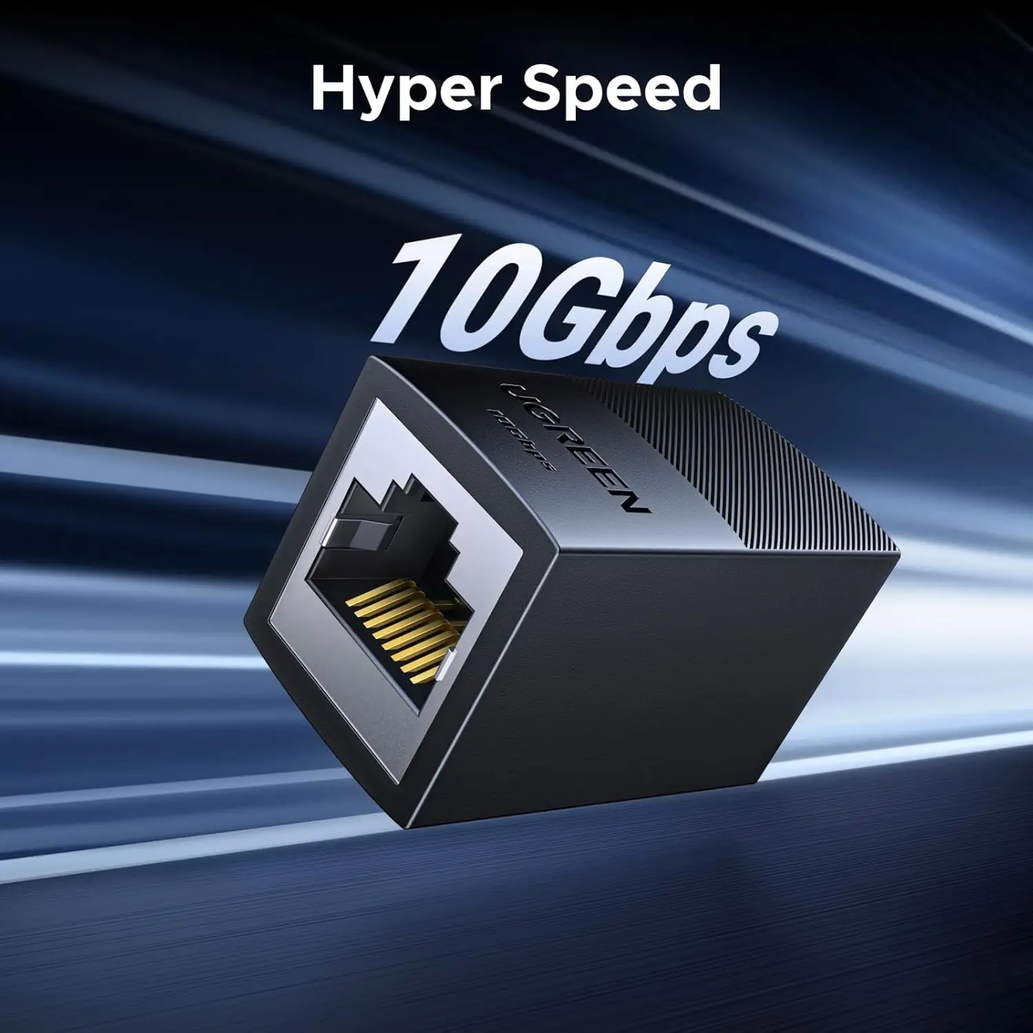 UGREEN 10Gbps Ethernet Extender with PoE Support 328ft Long Distance Extend for Cat8/Cat7/Cat6/Cat5 Cables Black