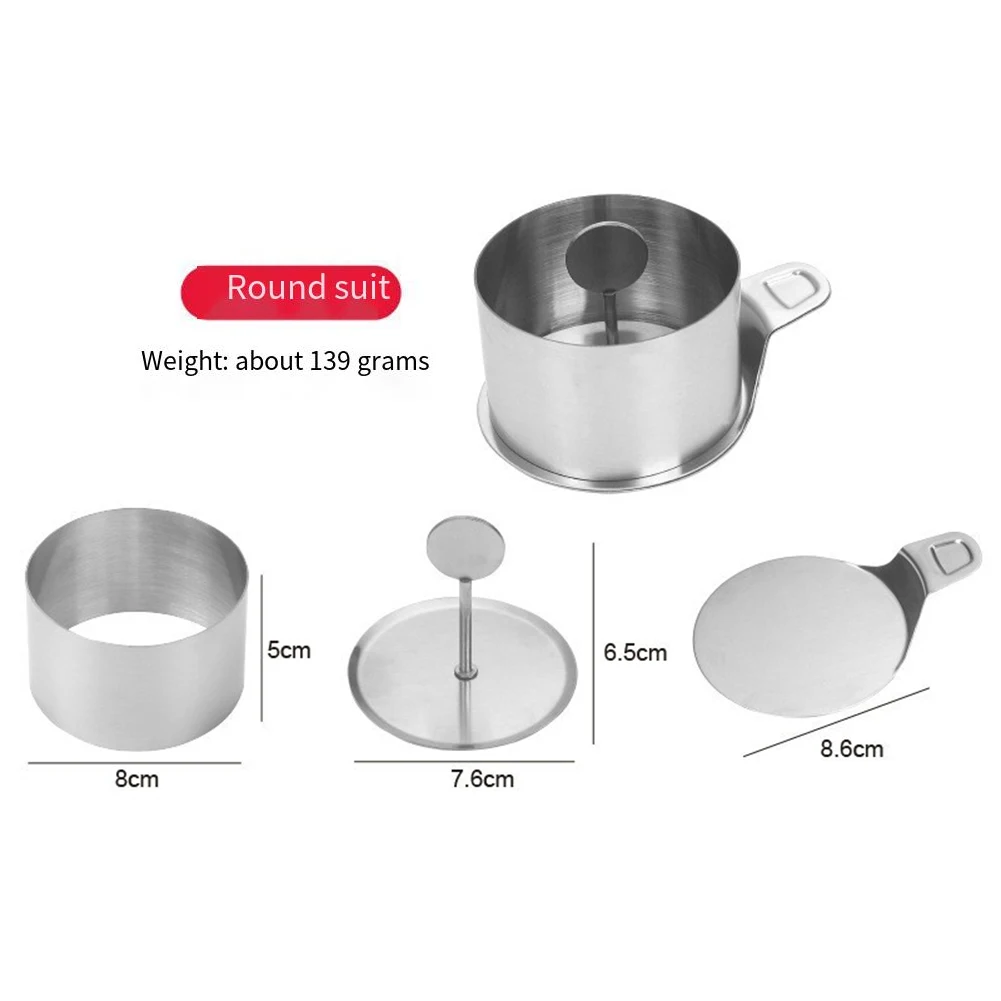 Stainless Baking Tools Cake Ring Molds For Home Baking Versatile Cake Ring Set Baking Dishwasher Safe Includes Lifter