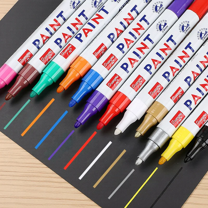 60pcs Tire Paint Markers Graffiti Pens Permanent Waterproof For Rock Metal Glass WHOLESALE