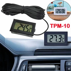 1/2M TPM-10 Digital Thermometer Mini Portable Temperature Meter Multipurpose Thermometer Detector for Car Fish Tank Refrigerator