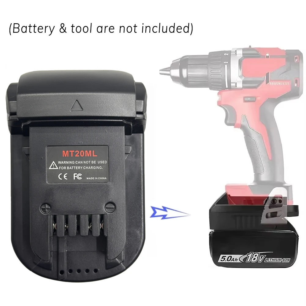 Adaptador batería Makita a Milwaukee para taladro atornillador - imagen 4