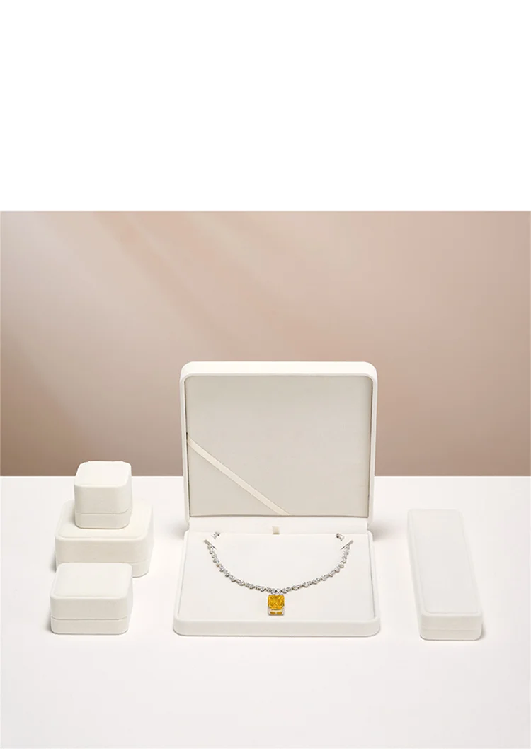 Oirlv Velvet Ring Box Classical Earring Necklace Bangle/Bracelet Case Jewelry Gift Box for Wedding Jewelry Display Storage Box