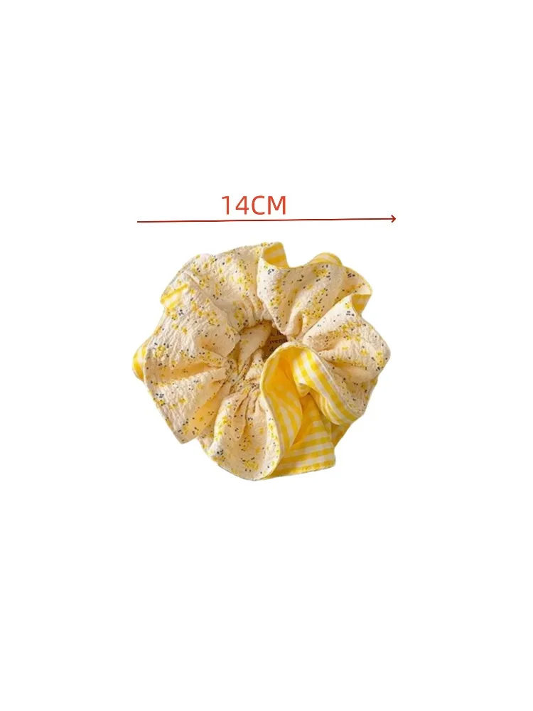 

1PC Double - Sided Scrunchies, Floral & Gingham Patterns, Fashionable Hair Ties for Women's Charming Looks