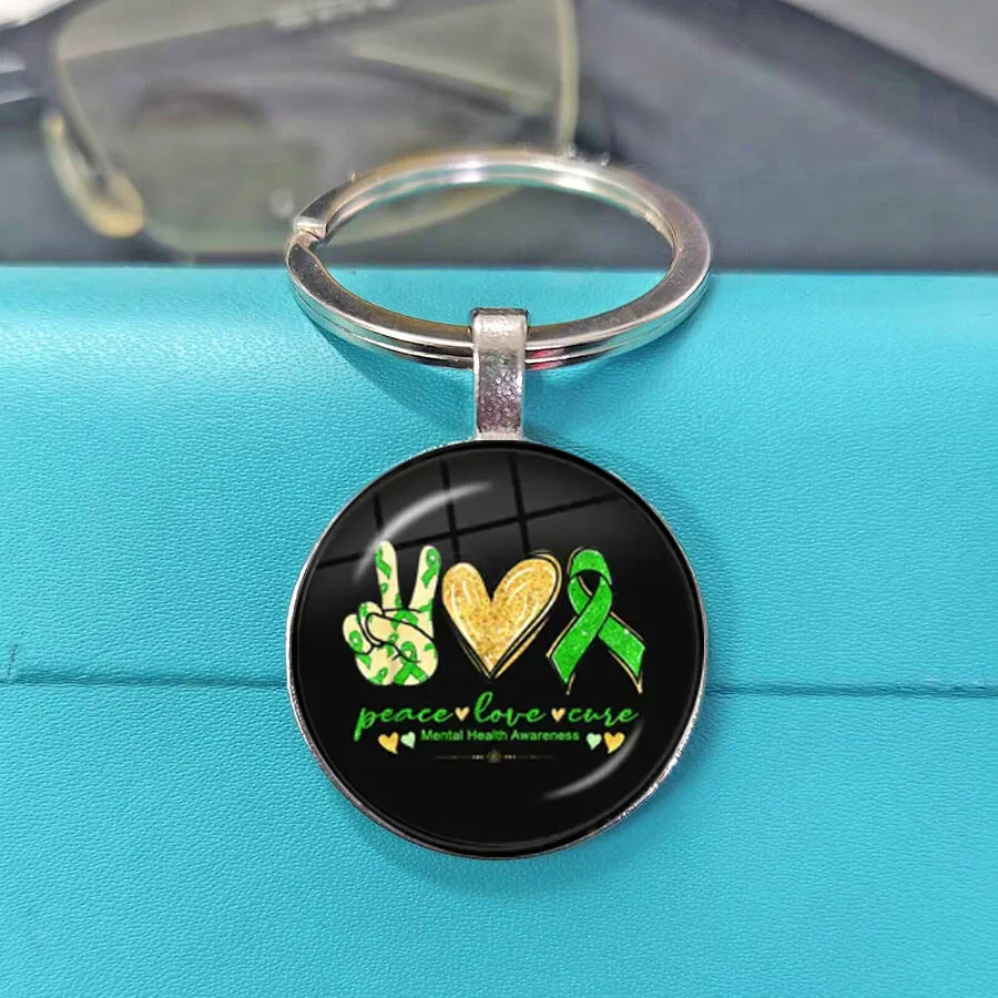 Bestseller Fashion Psychology Themed Keychain Elegant Retro Mental Health Design Unisex Casual Daily Hanging Pendant Gift
