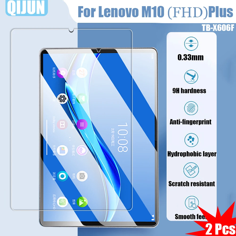 

Tablet Tempered glass film For Lenovo Tab M10 Plus 2020 10.3" Explosion proof and Scratch Proof resistant waterpro 2 Pcs TB-X606