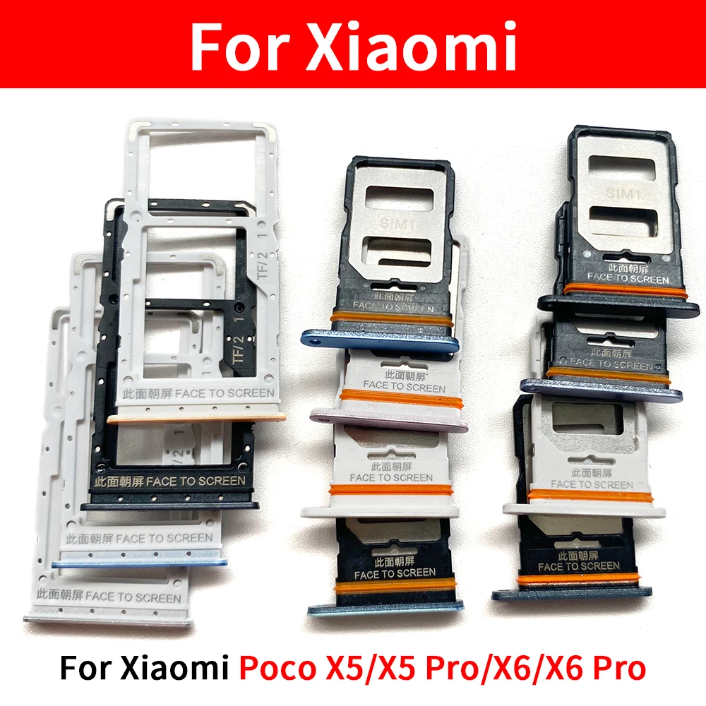 10Pcs\Lot Great For Xiaomi Poco X5 X6 Pro Dual Card Replacement SIM Card Holder Tray chip slot drawer Holder Adapter Socket