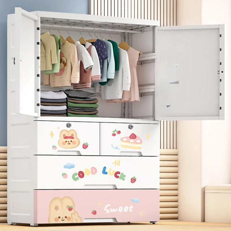 Baby Cabinet Drawers Children Wardrobes Storage Hangers Children Wardrobes Organizers Penderie Enfant Room Furniture MR50CW